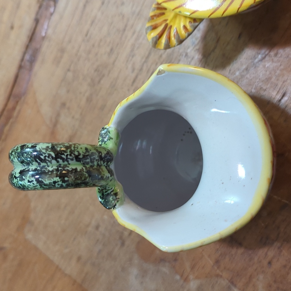 Mid Century Italian Majolica Milk And Sugar - Picture 2 of 15